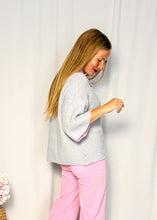 Afbeelding in Gallery-weergave laden, Short Sleeve Cardigan - blue/pink
