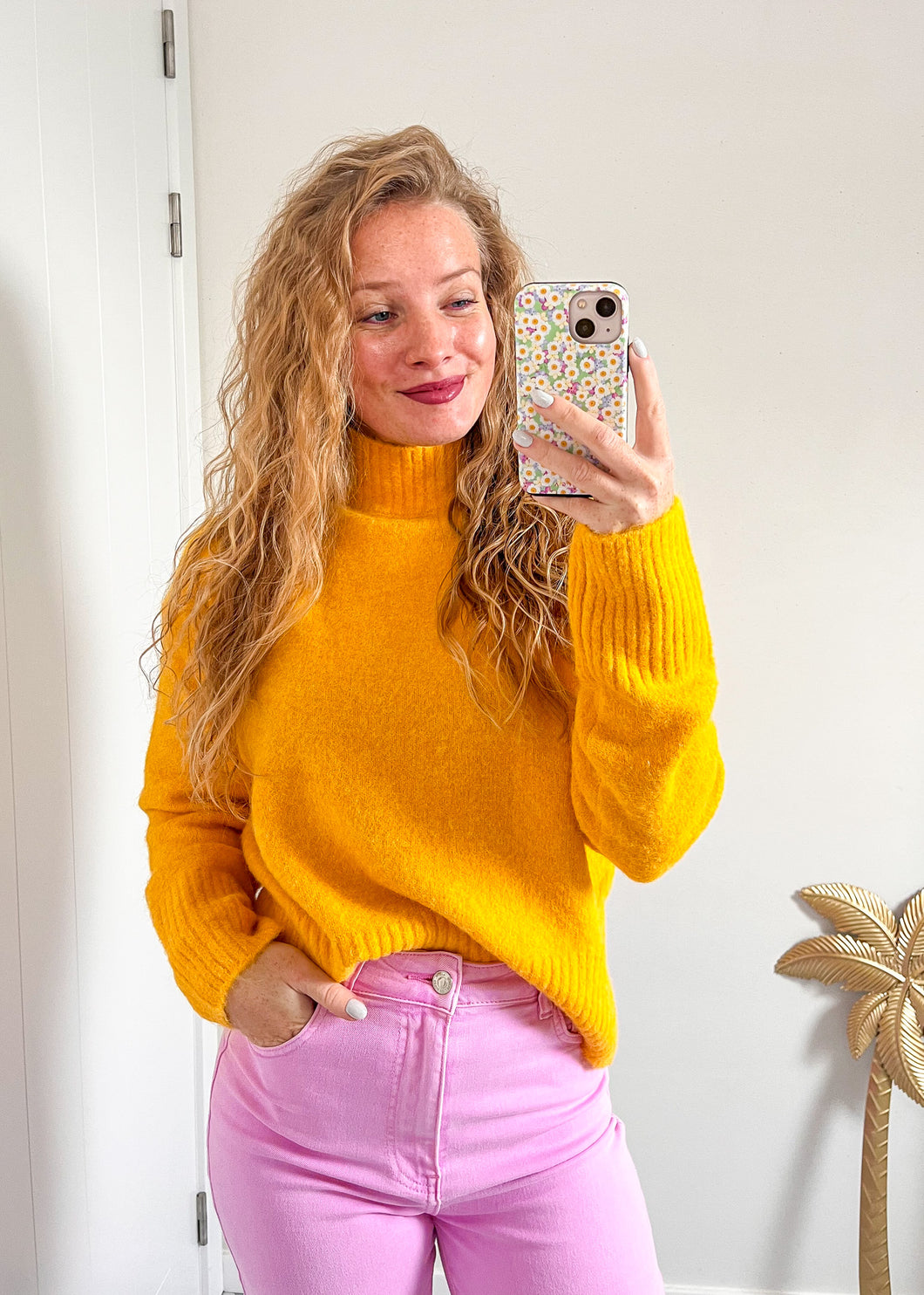 Super Soft Turtleneck Sweater - yellow