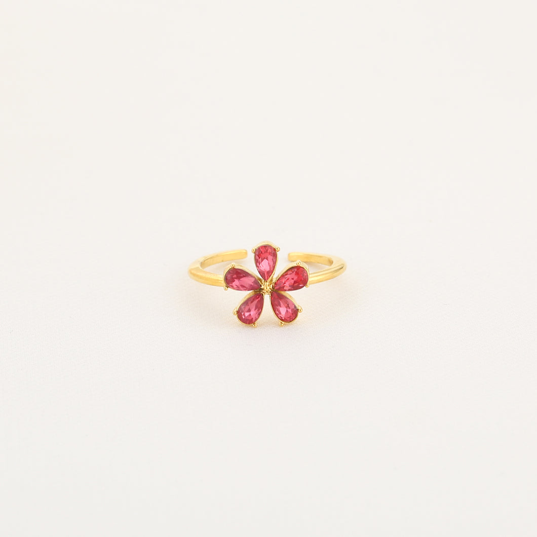 Flower Power Ring - pink