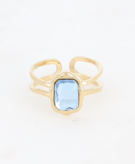 Bright Stone Ring - light blue