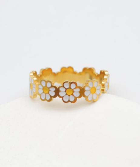 Daisy Ring - white