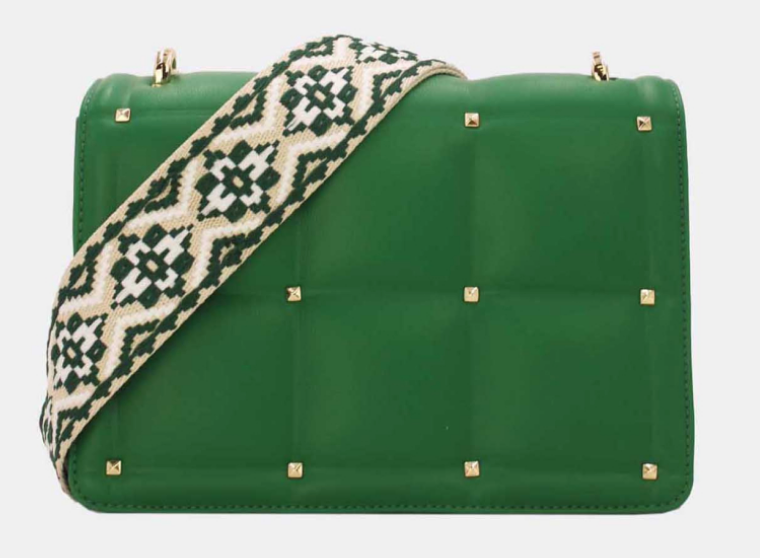 Quilted Crossbody Bag - green